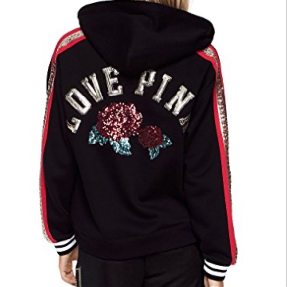 victoria secret pink sequin hoodie